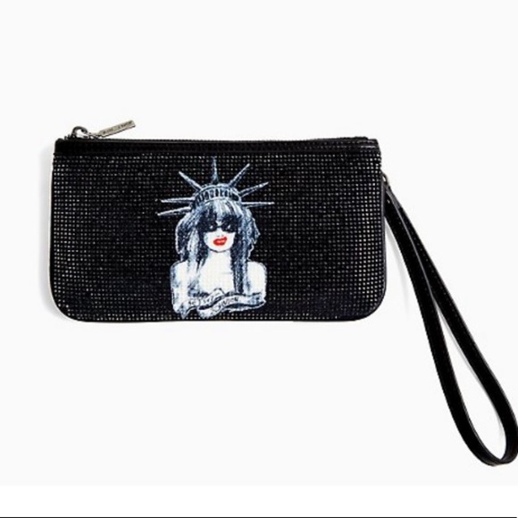 TORRID NWT BETSEY JOHNSON BLACK FAUX LEATHER SPARKLE CONVERTIBLE BAG - Picture 1 of 6